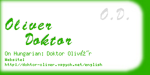 oliver doktor business card